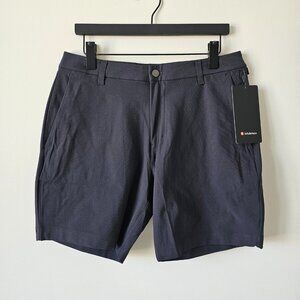 NWT LULULEMON OBSI Black Grey Gray Commission Shorts Classic 7" Men's 32